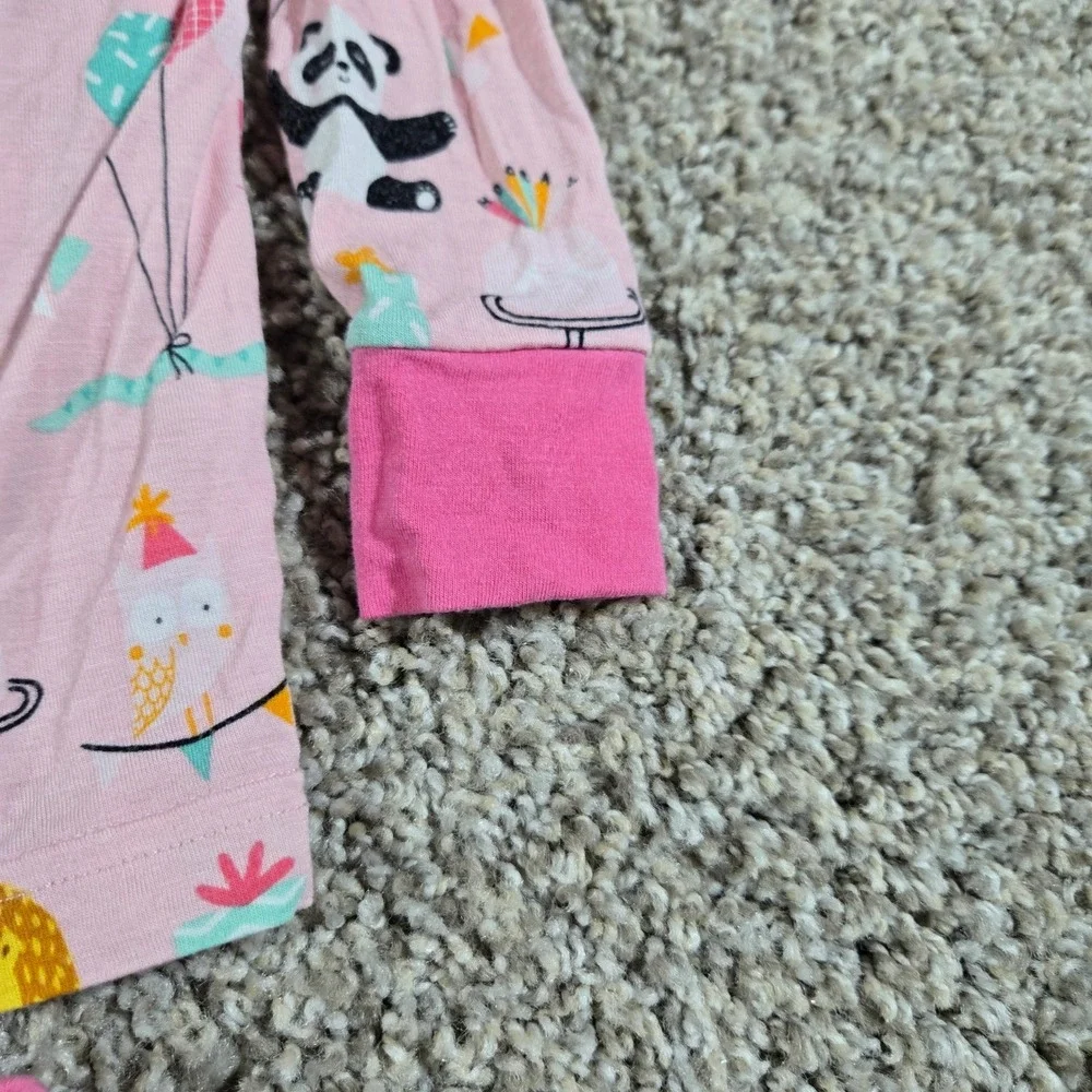 Little Sleepies Pink Party Animals 2pc Pajama Set - Size‎ 18-24M